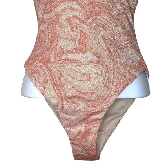 NEW L*Space Phoebe One-Piece One Shoulder Cut Out Swimsuit Orange Women 4 NWOT - Picture 8 of 13